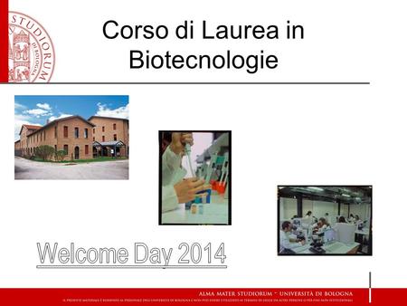 Corso di Laurea in Biotecnologie