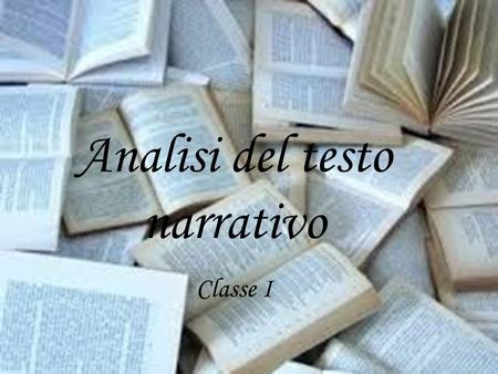 Analisi del testo narrativo