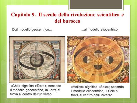 Capitolo 9. Il secolo della rivoluzione scientifica e del barocco