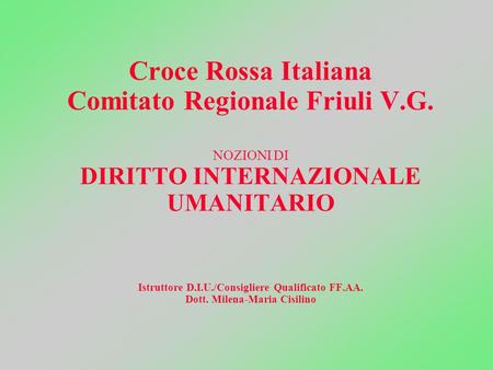 Croce Rossa Italiana Comitato Regionale Friuli V. G