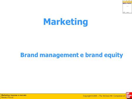 Marketing Brand management e brand equity.
