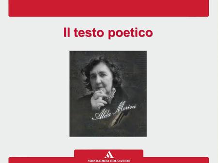 Il testo poetico.