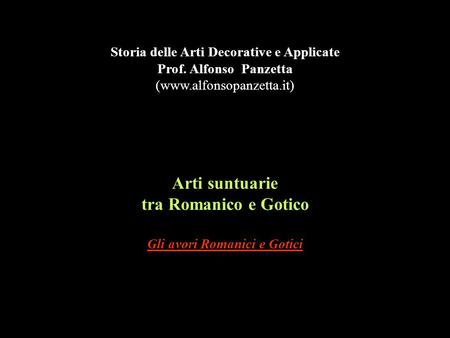 Arti suntuarie tra Romanico e Gotico Gli avori Romanici e Gotici