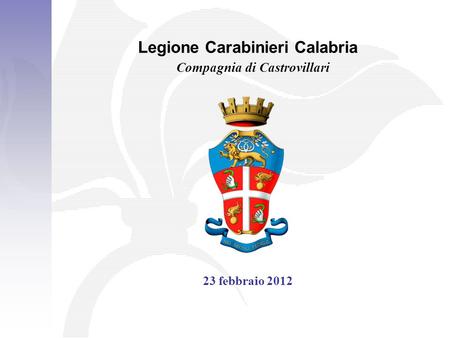 Legione Carabinieri Calabria Compagnia di Castrovillari