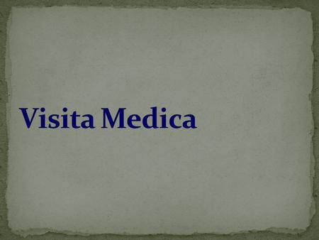 Visita Medica.