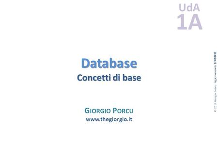 Database Concetti di base