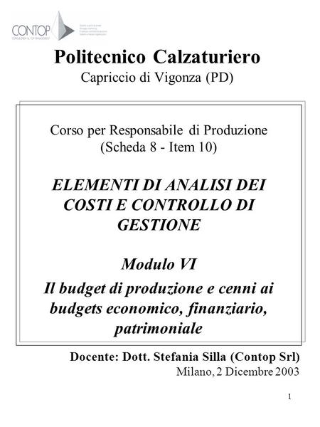 Politecnico Calzaturiero Capriccio di Vigonza (PD)