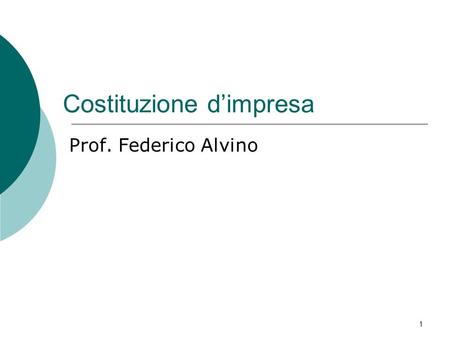 Costituzione d’impresa