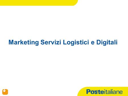 15/04/2015 Marketing Servizi Logistici e Digitali.