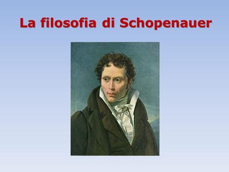La filosofia di Schopenauer