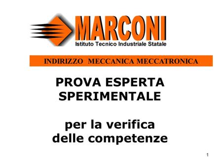 INDIRIZZO MECCANICA MECCATRONICA