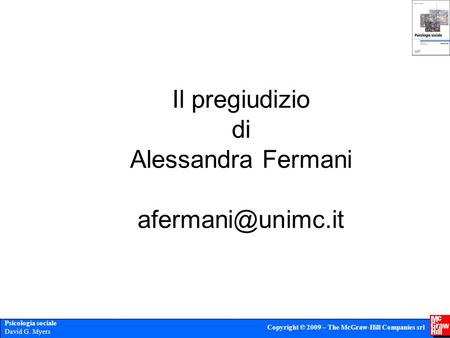 Il pregiudizio di Alessandra Fermani