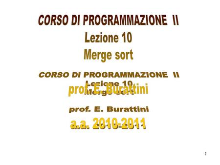 CORSO DI PROGRAMMAZIONE II