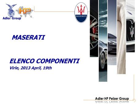 MASERATI ELENCO COMPONENTI Virle, 2013 April, 19th.