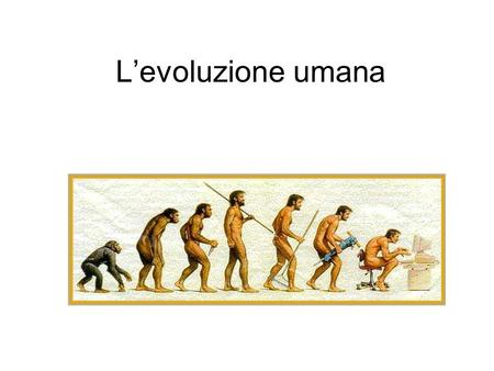 L’evoluzione umana.