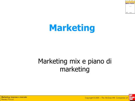 Marketing mix e piano di marketing