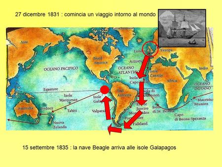 27 dicembre 1831 : comincia un viaggio intorno al mondo