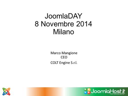 JoomlaDAY 8 Novembre 2014 Milano