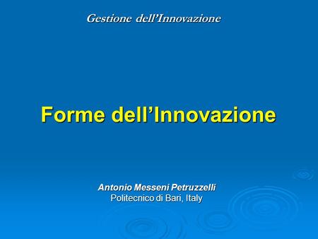 Forme dell’Innovazione