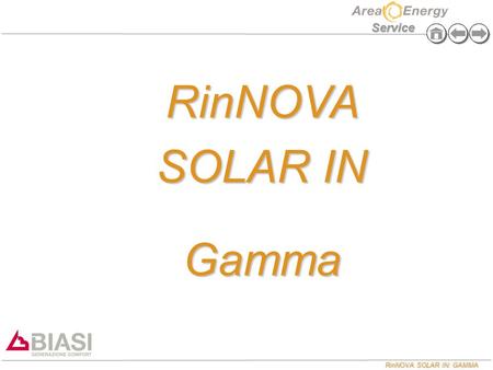 RinNOVA SOLAR IN Gamma.