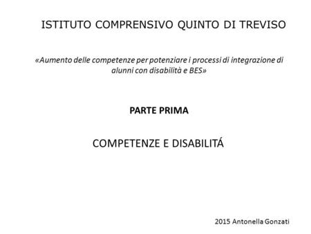 COMPETENZE E DISABILITÁ