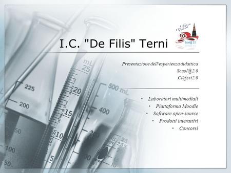 I.C. De Filis Terni Laboratori multimediali Piattaforma Moodle