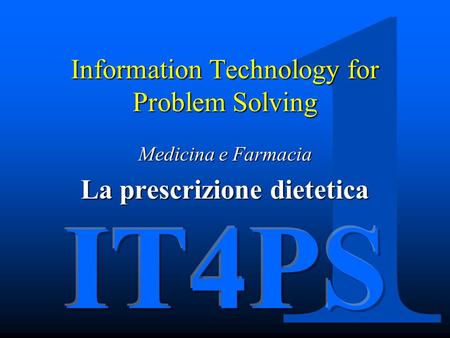 Information Technology for Problem Solving