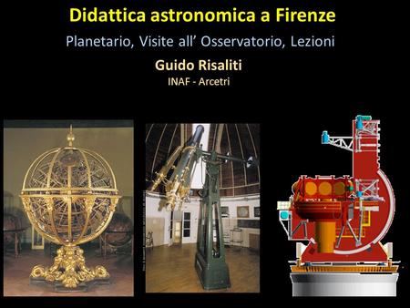 Didattica astronomica a Firenze