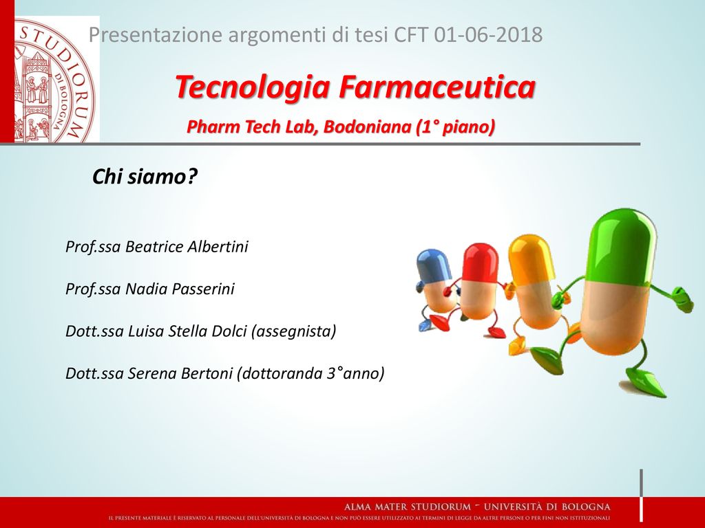 Tecnologia Farmaceutica ppt scaricare