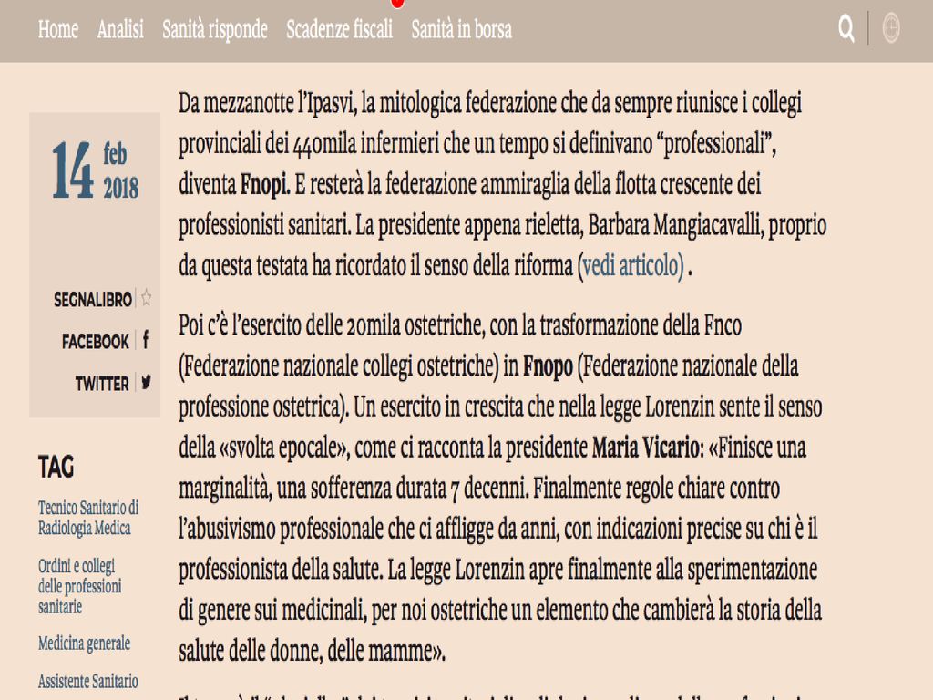 Riordino Delle Professioni Sanitarie E Figura Del Consunte, Perito ...