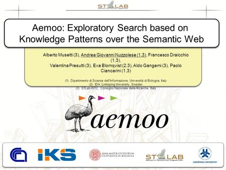 Aemoo: Exploratory Search based on Knowledge Patterns over the Semantic Web Aemoo: Exploratory Search based on Knowledge Patterns over the Semantic Web.