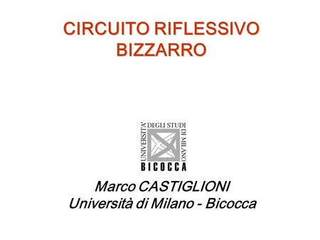 CIRCUITO RIFLESSIVO BIZZARRO