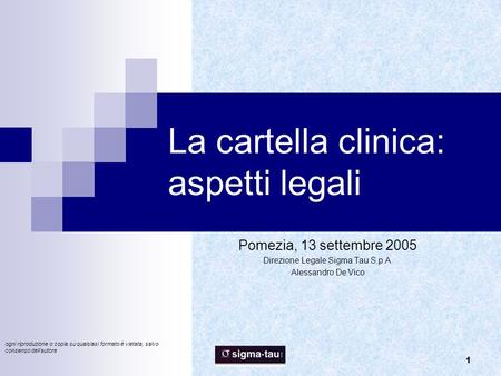 La cartella clinica: aspetti legali