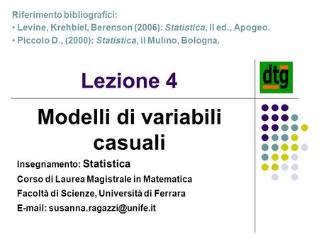 Modelli di variabili casuali