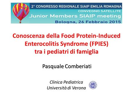 Conoscenza della Food Protein-Induced Enterocolitis Syndrome (FPIES)