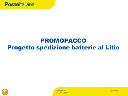 PROMOPACCO Progetto spedizione batterie al Litio