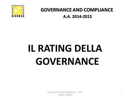 GOVERNANCE AND COMPLIANCE A.A