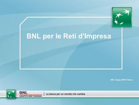 BNL per le Reti d’Impresa