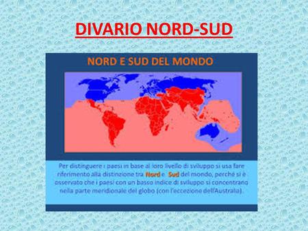 DIVARIO NORD-SUD.