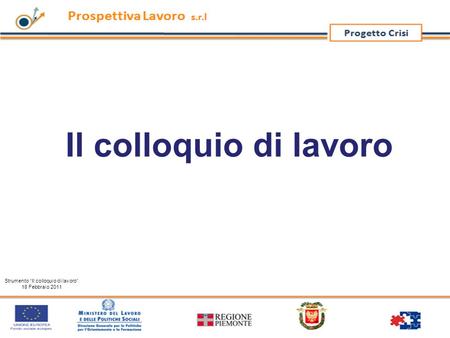 Strumento “Il colloquio di lavoro”