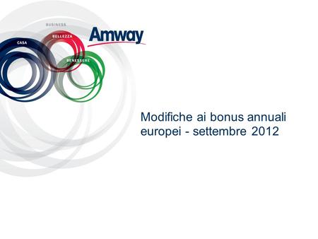 Modifiche ai bonus annuali europei - settembre 2012