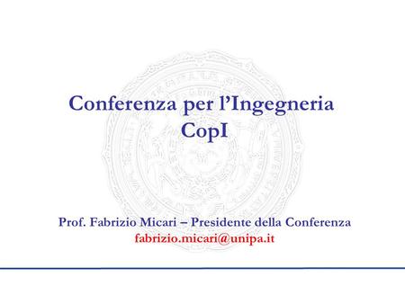 Conferenza per l’Ingegneria CopI