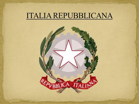 ITALIA REPUBBLICANA.