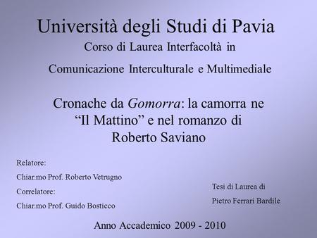 Università degli Studi di Pavia