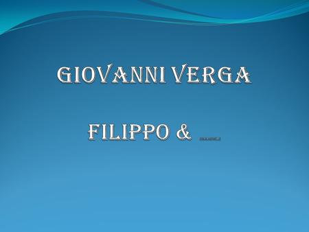 Giovanni Verga Filippo & Emmanuele