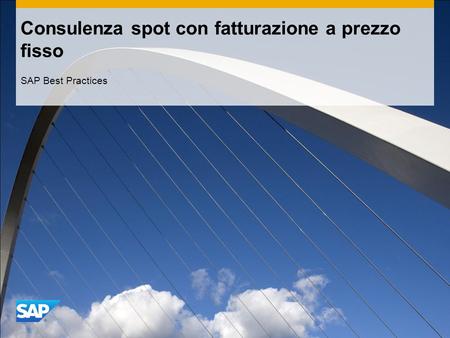 Consulenza spot con fatturazione a prezzo fisso SAP Best Practices.