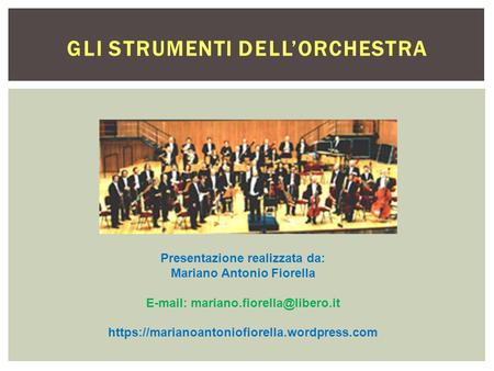 Gli strumenti dell’orchestra