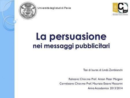 La persuasione nei messaggi pubblicitari