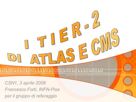 CSN1, 3 aprile 2006 Francesco Forti, INFN-Pisa per il gruppo di referaggio.