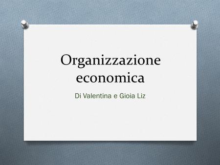 Organizzazione economica